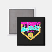 Softball Mama Drip Eiscreme tropfend Game Day Sof Magnet (Vorderseite/Rückseite)