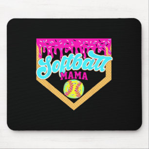Softball Mama Drip Eiscreme tropfendes Spiel Tages Mousepad