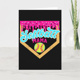 Softball Mama Drip Lustiger Spieltag Softball Eisc Karte