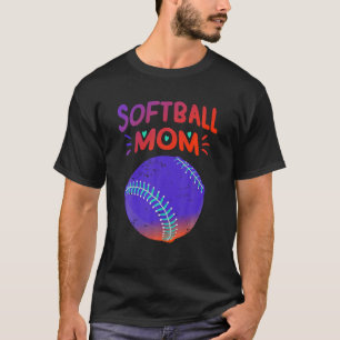 Softball Mama Funny Baseball Player Sportunterstüt T-Shirt