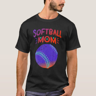 Softball Mama Funny Baseball Player Sportunterstüt T-Shirt