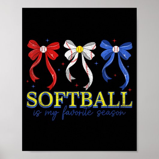 Softball-Mama für Damen Mutter Mädchen Muttertag' Poster (Vorne)