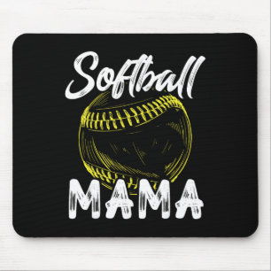 Softball-Mama für Frauen Familien-Matching-Players Mousepad