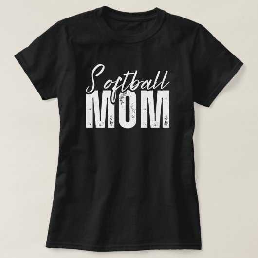 Softball-Mama | Game Day | Softball Mama Black T-Shirt (Design vorne)