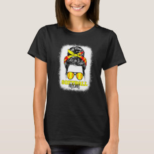 Softball Mama gebleicht Messy Bun Mother's Day 202 T-Shirt