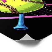 Softball Mama Home Plate Drip Coquette Bow Damen S Poster (Ecke)