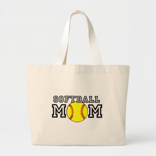 Softball-Mama Jumbo Stoffbeutel (Vorne)