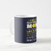 SOFTBALL-MAMA KAFFEETASSE (Vorderseite Links)