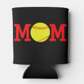 Softball-Mama kann Coozie abkühlen Dosenkühler (Rückseite)