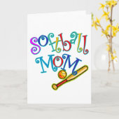 Softball-Mama Karte (Gelbe Blume)