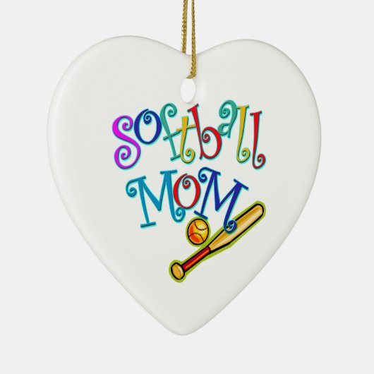 Softball-Mama Keramikornament (Rechts)