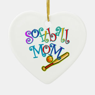 Softball-Mama Keramikornament