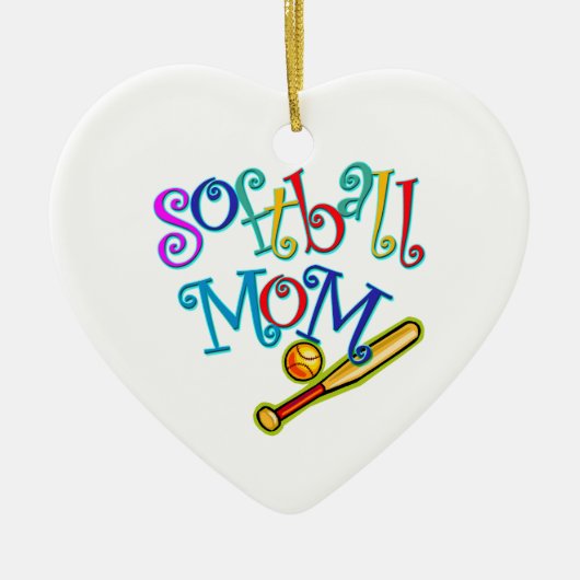 Softball-Mama Keramikornament (Vorne)