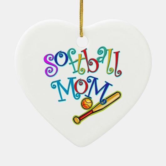 Softball-Mama Keramikornament (Hinten)