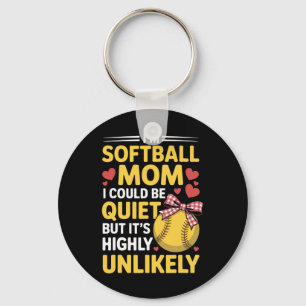 Softball-Mama könnte still sein, Baseball-Sportler Schlüsselanhänger