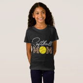 Softball Mama Leopard Print T-Shirt (Vorne ganz)