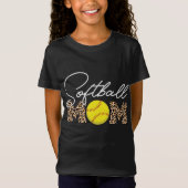 Softball Mama Leopard Print T-Shirt (Vorderseite)