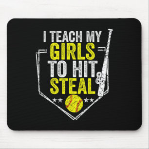 Softball-Mama Lustig Ich Lehre Meine Mädchen Zu Sc Mousepad