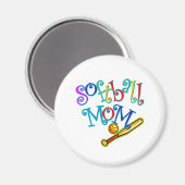 Softball-Mama Magnet (Vorderseite/Rückseite)