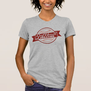 Softball-Mama mit Name und Nummer T-Shirt