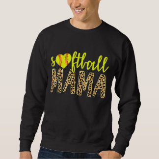 Softball Mama Niedlich Cheetah Sports Mother Day 1 Sweatshirt