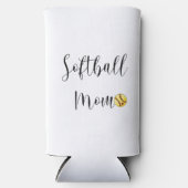 Softball-Mama Niedliche benutzerdefinierte Nummer Selters Dosenkühler (Vorderseite)