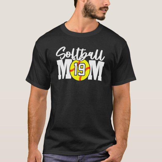 Softball-Mama Nr. 19 T-Shirt (Vorderseite)