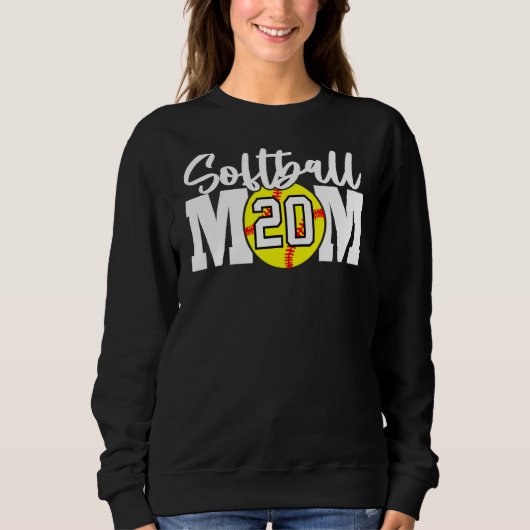Softball-Mama Nr. 20 Sweatshirt (Vorderseite)