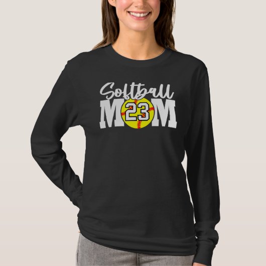Softball-Mama Nr. 23 T-Shirt (Vorderseite)