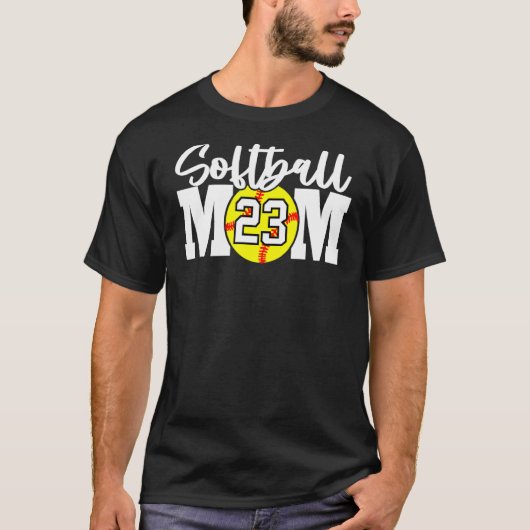 Softball-Mama Nr. 23 T-Shirt (Vorderseite)