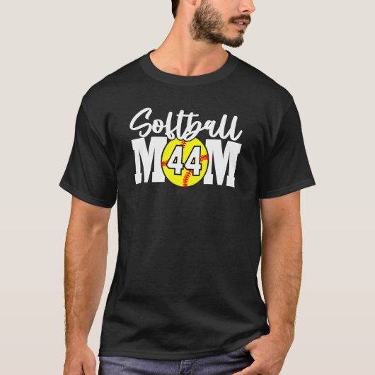 Softball-Mama Nr. 44 T-Shirt (Vorderseite)