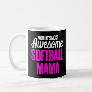 Softball Mama Proud Mama Team Player 11 Kaffeetasse