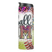 Softball Mama Rainbow Leopard Tumbler Sports MAMA Thermosbecher (Nach rechts gedreht)