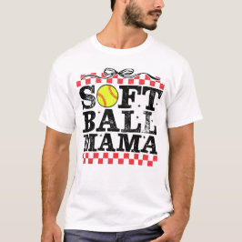 Softball Mama Retro T-Shirt