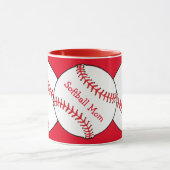 Softball-Mama Ringer-Tasse Tasse (Zentrum)