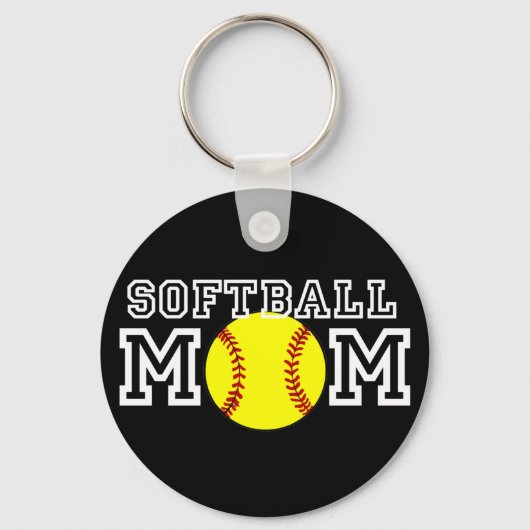 Softball-Mama Schlüsselanhänger (Vorderseite)