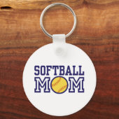 Softball-Mama Schlüsselanhänger (Vorderseite)