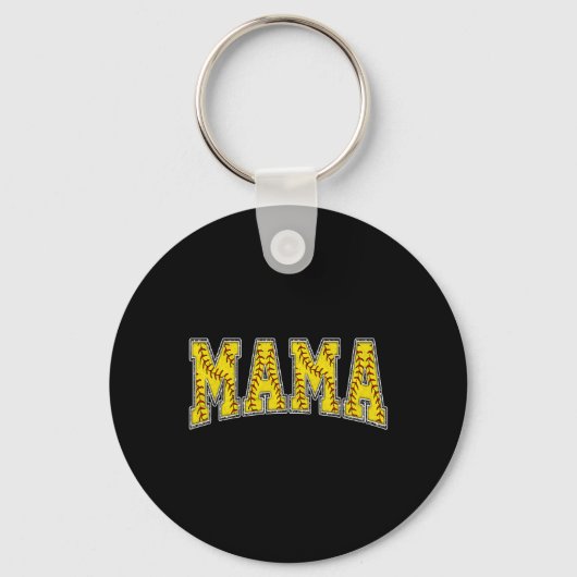 Softball-Mama Softball-Mutter Muttertag Frauen Sto Schlüsselanhänger (Vorderseite)