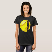Softball Mama Sport Day Mother Day T-Shirt (Vorne ganz)