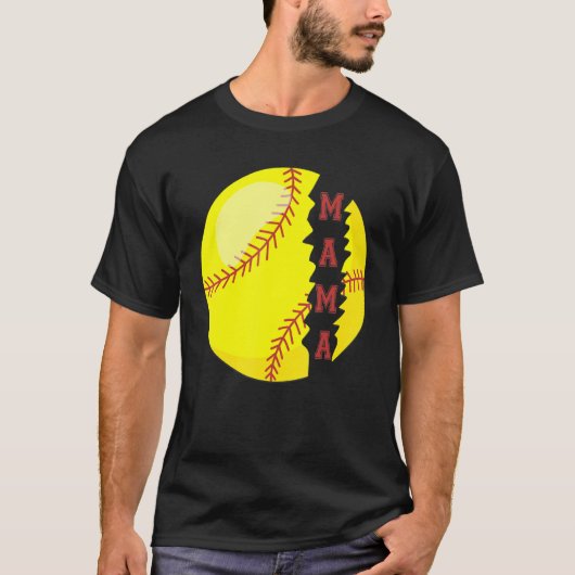 Softball Mama Sport Game Day Mother Day T-Shirt (Vorderseite)