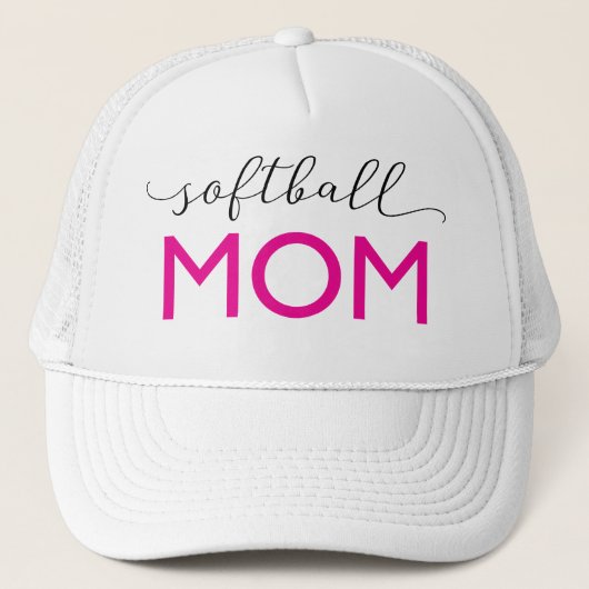 Softball Mama Sporty Truckerkappe (Vorderseite)