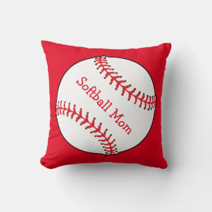 Softball Mama Square Throw Kissen