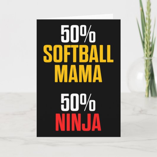 Softball-Mama Stolz Mutter Team Spieler _1 Karte (Vorderseite)