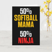 Softball-Mama Stolz Mutter Team Spieler _1 Karte (Gelbe Blume)