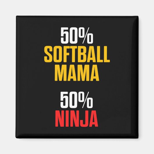 Softball-Mama Stolz Mutter Team Spielerin _1 Magnet (Vorne)
