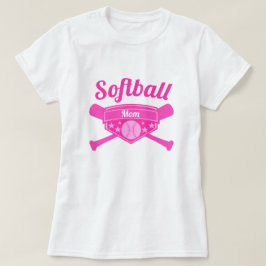 Softball-Mama und Zahl T-Shirt