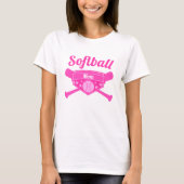 Softball-Mama und Zahl T-Shirt (Vorderseite)