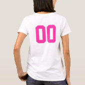 Softball-Mama und Zahl T-Shirt (Rückseite)