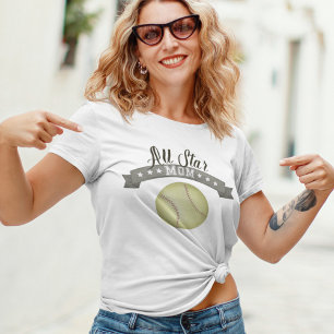 Softball-Mama Vintage Personalisiertes T-Shirt