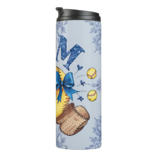 Softball-Mama - Whimsicaler Vintage-Stil Thermosbecher